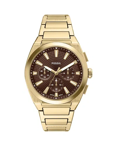 Fossil Everett Chronograph, 44mm In Gold