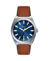 Fossil Everett Watch, 42mm In Blue/brown
