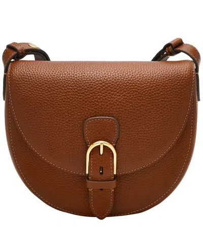 Fossil Everleigh Leather Small Flap Crossbody Bag In Brown