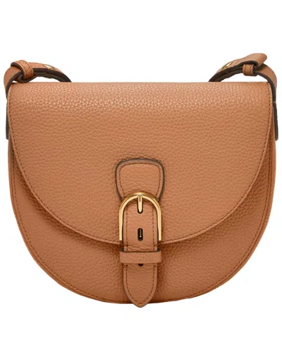 Fossil Everleigh Leather Small Flap Crossbody Bag In Dust
