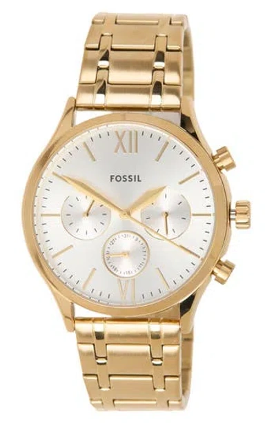 Fossil Fenmore Multifuction Bracelet Watch, 44mm In Gold