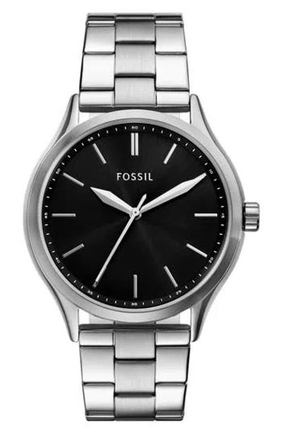 Fossil Fenmore Three Hand Quartz Bracelet Watch, 44mm In Silver