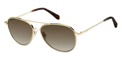 Fossil Fos 2096/g/s 3yg/ha Women's Sunglasses Gold Size 57