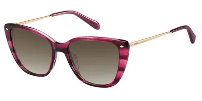 Fossil Fos 2101/g/s Lhf/ha Women's Sunglasses Burgundy Size 54 In Opal Burgundy