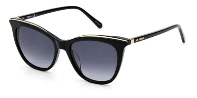 Fossil Fos 2103/g/s 807/9o Occhiali Da Sole Neri Per Donna In Black