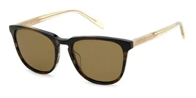 Fossil Fos 2120/s 6ak/qt Men's Sunglasses Tortoiseshell Size 54 In Brown