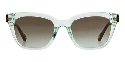 Fossil Fos 2126/g/s Asian Fit 0ox/ha Women's Sunglasses Green Size 51 In Transparent Light Green