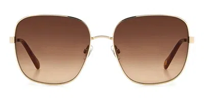 Fossil Fos 2133/g/s Asian Fit 06j/ha Women's Sunglasses Tortoiseshell Size 57 In Brown