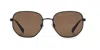Fossil Fos 2134/g/s Asian Fit 003/70 Men's Sunglasses Black Size 53 In Matte Black