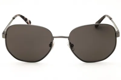Fossil Fos 2134/g/s Sunglasses In Mtdk Ruthenium/grey