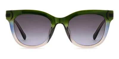 Fossil Fos 2169/g/s Asian Fit 4n7/9o Women's Sunglasses Brown Size 51 In Transparent Green,beige Gradient