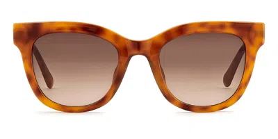 Fossil Fos 2169/g/s Asian Fit Sx7/ha Women's Sunglasses Tortoiseshell Size 51 In Light Tortoise