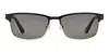 Fossil Fos3000ps Polarized Rectangular Metal Sunglasses In Black