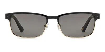 Fossil Fos3000ps Polarized Rectangular Metal Sunglasses In Multi