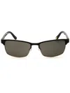 Fossil Rectangle-frame Sunglasses In Black/grey Pz