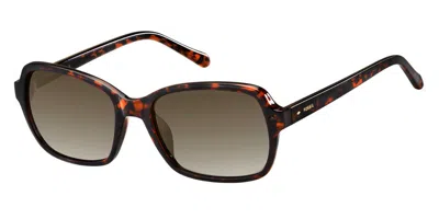 Fossil Fos 3095/s 086/ha Women's Sunglasses Tortoiseshell Size 54 In Dark Tortoise