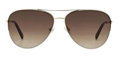Fossil Fos 3137/g/s 0nr/ha Women's Sunglasses Gold Size 58