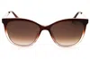 Fossil Gradient-effect Rectangle-frame Sunglasses In Brown/brown Sf
