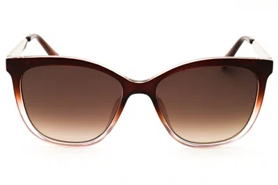 Fossil Gradient-effect Rectangle-frame Sunglasses In Brown