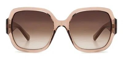 Fossil Fos 3151/g/s Asian Fit 2t3/ha Women's Sunglasses Brown Size 58 In Transparent Beige Brown
