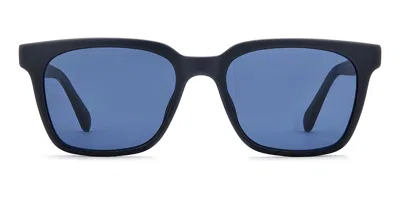 Fossil Fos 3183/g/s Asian Fit Fll/ku Men's Sunglasses Blue Size 55 In Matte Blue