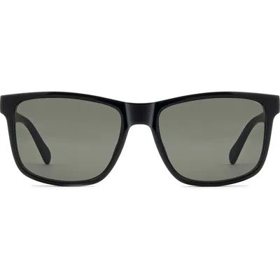 Fossil Fos 3187/g/s 57mm Rectangular Sunglasses In Black