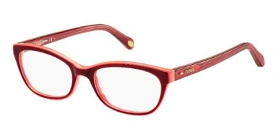 Fossil Fos 6058 Olv Women's Glasses Pink Size 53 - Free Lenses - Blue Light Block Available In Red Pink