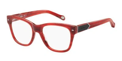 Fossil Fos 6075 Yab Women's Glasses Red Size 51 - Free Lenses - Blue Light Block Available