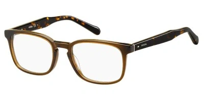 Fossil Fos 7014 Yl3 Men's Glasses Brown Size 51 - Free Lenses - Blue Light Block Available