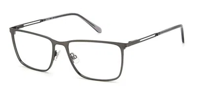 Fossil Fos 7129 R80 Men's Glasses Grey Size 55 - Free Lenses - Blue Light Block Available In Matte Dark Grey