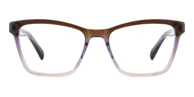 Fossil Fos 7212 2ro Women's Glasses Brown Size 54 - Free Lenses - Blue Light Block Available In Gold