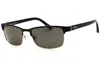 Fossil Fos3000ps Polarized Rectangular Metal Sunglasses In Multi