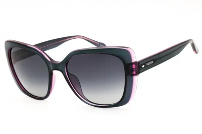 Fossil Fos3143s Gradient Lens Cat-eye Sunglasses In Black