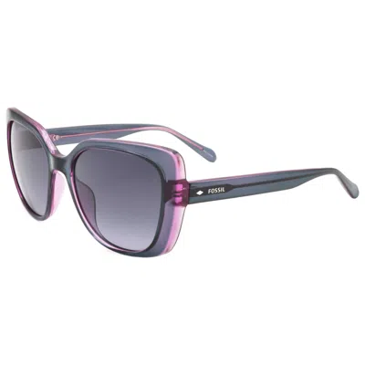 Fossil Fos3143spjp55 Gradient Lens Sunglasses In Purple