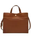 Fossil Gemma Small Tote Bag In Medium Brown
