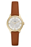 Fossil Women's Eevie Three-hand Date, Gold-tone Stainless Steel Watch In Brown