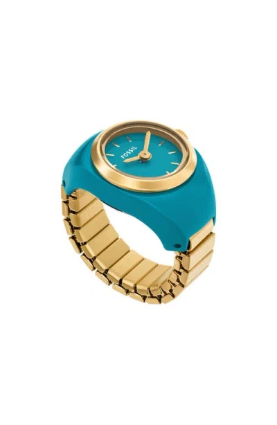 Fossil Glossy Enamel Ring Watch, 15mm