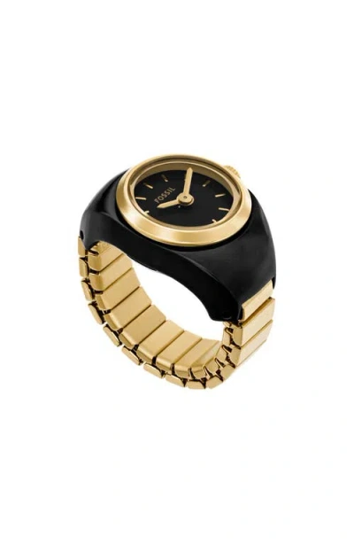 Fossil Glossy Enamel Ring Watch, 15mm