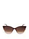 Fossil Gradient-effect Rectangle-frame Sunglasses In Brown