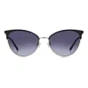 Fossil 55mm Gradient Cat Eye Sunglasses In Black