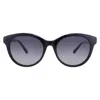 Fossil 53mm Gradient Round Sunglasses In Black
