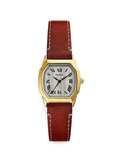 Fossil Harlow 27mm Watch In Burgundy