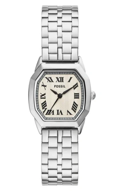 Fossil Women's Harlow Three-hand Stainless Steel Watch 27mm In Silver-tone