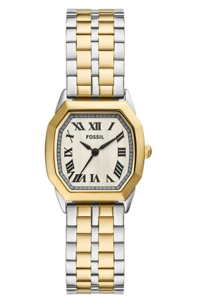 Fossil Women's Harlow Cream Dial Watch In Two Tone