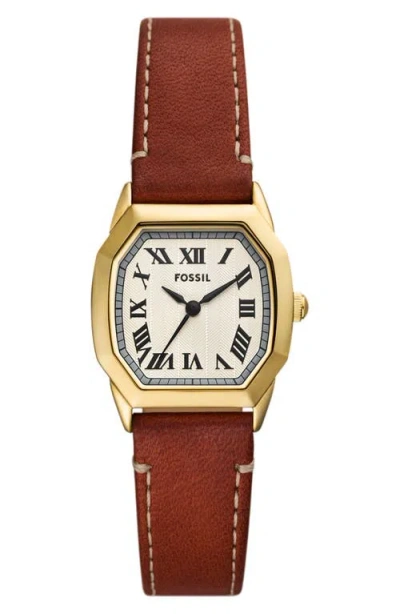 FOSSIL FOSSIL HARLOW LEATHER STRAP WATCH, 27MM