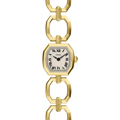 Fossil Harlow Mini Chain Link Bracelet Watch, 20mm In Gold