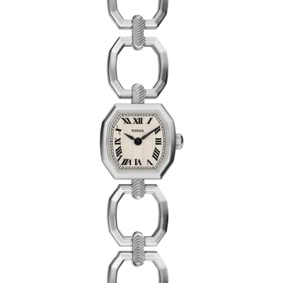 Fossil Harlow Mini Chain Link Bracelet Watch, 20mm In Metallic