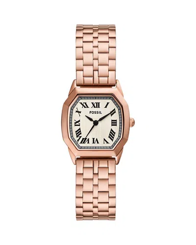 Fossil Harlow Watch, 27mm In Rose Gold