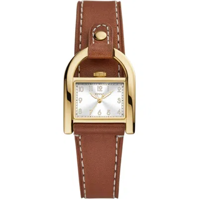 Fossil Harwell East West Leather Strap Watch, 28mm In Multi