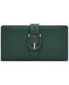 Fossil Harwell Suede Tab Bifold Wallet In Viridian